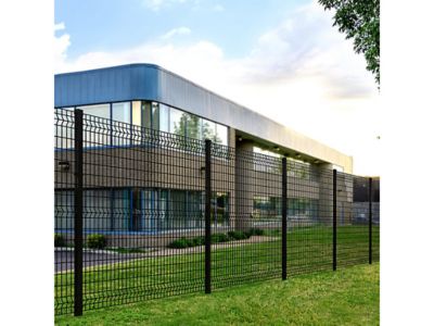 Image showing 9 th Ironcraft Fences 6 ft. x 6 ft. Euro Steel Fence Panel, Black