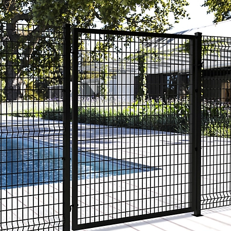 Ironcraft Fences 6 ft. H x 4 ft. W Euro Steel Fence Gate with Hardware