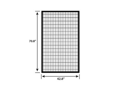 Image showing 5 th Ironcraft Fences 6 ft. x 4 ft. Euro Steel Fence Gate with Hardware