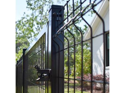 Image showing 6 th Ironcraft Fences 6 ft. x 4 ft. Euro Steel Fence Gate with Hardware