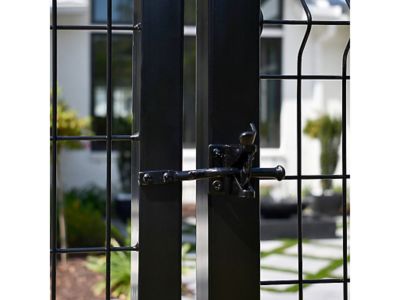 Image showing 9 th Ironcraft Fences 6 ft. x 4 ft. Euro Steel Fence Gate with Hardware