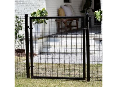 Image showing 8 th Ironcraft Fences 98 in. Euro Steel Fence Post with Cap and Clips