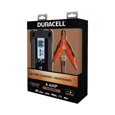 Duracell DRMC4A 6V/12V/Lithium Ion 4 Amp Battery Charger Maintainer with LCD Display 