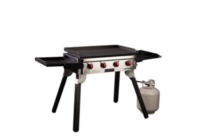 Camp Chef Propane 4-Burner 12,000 BTU Portable Flat Top Grill and Griddle, Stainless Steel Burners