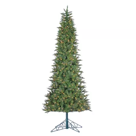 Sterling Tree Company 10 ft Natural Cut Salem Spruce Pre-Lit Artificial Christmas Tree with 850 Clear Lights Artificial Christmas Trees