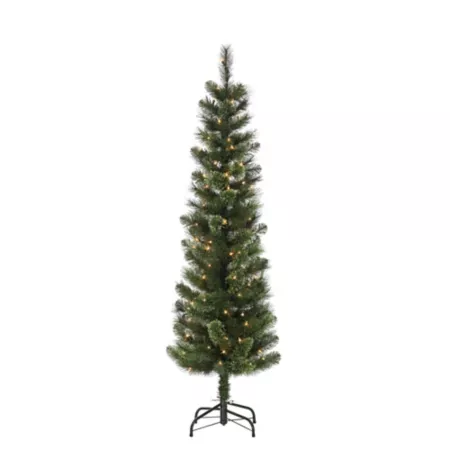 Sterling Tree Company 6.5' Pre-Lit Hard Cashmere/Blend Artificial Christmas Tree with 150 Warm White Lights Artificial Christmas Trees