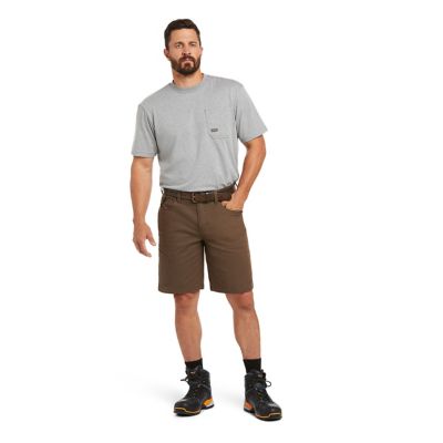 Image showing 2 th Ariat Men's 10 in. Rebar Relaxed Made Tough DuraStretch Shorts
