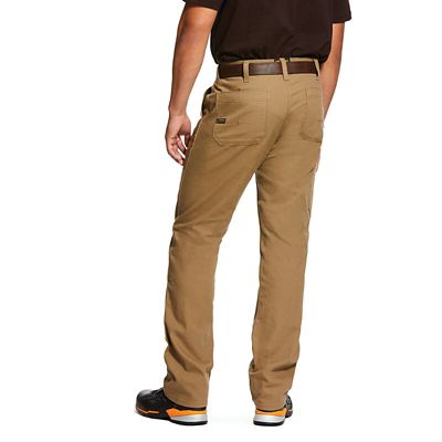 Image showing  Men's Stretch Fit Low-Rise DuraStretch Made Tough Double-Front Stackable Straight Leg Work Pants, Brown