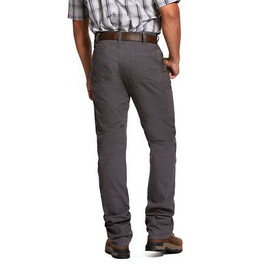 Image showing 1 th Ariat Men's Stretch Fit Low-Rise Rebar M4 DuraStretch Made Tough Double-Front Stackable Straight Leg Work Pants