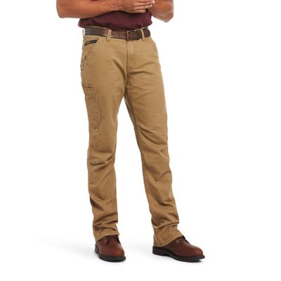 Ariat Men's Stretch Fit Low-Rise Rebar M4 DuraStretch Washed Twill ...