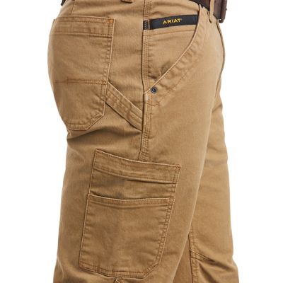 Image showing 2 th Ariat Men's Stretch Fit Rebar M4 Relaxed DuraStretch Washed Twill Bootcut Work Dungarees