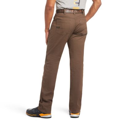 Image showing 1 th Ariat Men's Stretch Fit Rebar M4 Relaxed Made Tough DuraStretch Straight Leg Work Pants