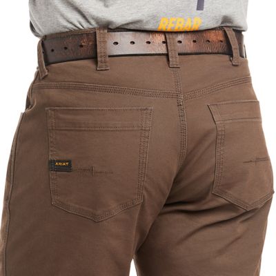 Image showing 3 th Ariat Men's Stretch Fit Rebar M4 Relaxed Made Tough DuraStretch Straight Leg Work Pants