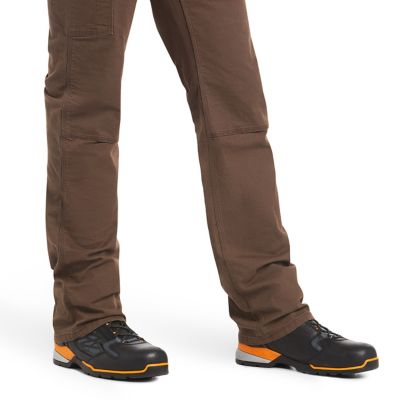 Image showing  Men's Stretch Fit Low-Rise Rebar M4 DuraStretch Tough Double-Front Stackable Straight Leg Work Pants, Cotton/Spandex