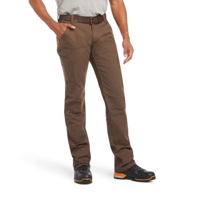 Image showing 0 th Ariat Men's Stretch Fit Low-Rise Rebar M4 DuraStretch Tough Double-Front Stackable Straight Leg Work Pants, Cotton/Spandex