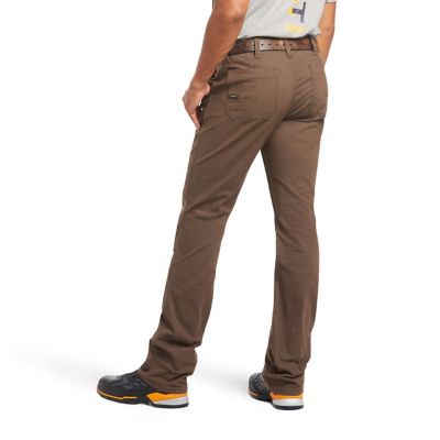 Image showing 1 th Ariat Men's Stretch Fit Low-Rise Rebar M4 DuraStretch Tough Double-Front Stackable Straight Leg Work Pants, Cotton/Spandex