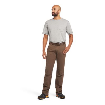 Image showing 2 th Ariat Men's Stretch Fit Low-Rise Rebar M4 DuraStretch Tough Double-Front Stackable Straight Leg Work Pants, Cotton/Spandex