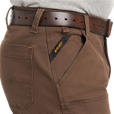 Image showing 5 th Ariat Men's Stretch Fit Low-Rise Rebar M4 DuraStretch Tough Double-Front Stackable Straight Leg Work Pants, Cotton/Spandex