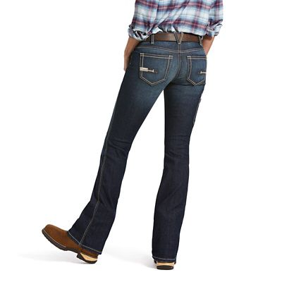 Image showing  Women's DuraStretch Stretch Fit Low-Rise Rebar Riveter Bootcut Work Jeans
