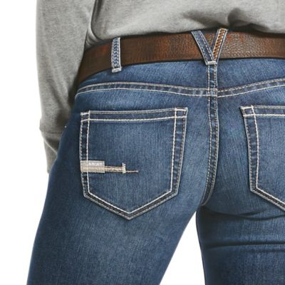 Image showing  Women's Mid-Rise Rebar DuraStretch Riveter Straight Leg Work Jeans