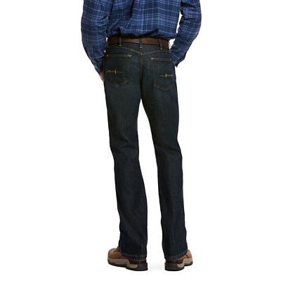 Image showing 1 th Ariat Men's Relaxed Fit Low-Rise Rebar M4 DuraStretch Basic Stackable Straight Leg Jeans
