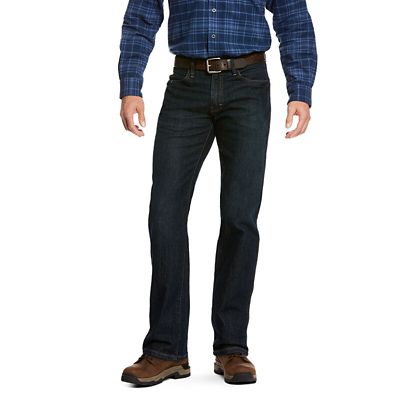 Ariat Men's Relaxed Fit Low-Rise Rebar M4 DuraStretch Basic Stackable Straight Leg Jeans Great jeans!