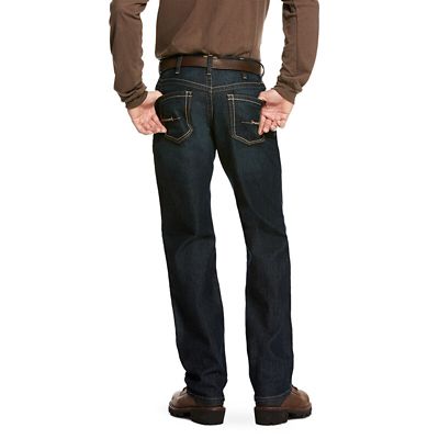 Image showing  Men's Relaxed Fit Low-Rise Rebar M4 DuraStretch Edge Stackable Straight Leg Work Jeans