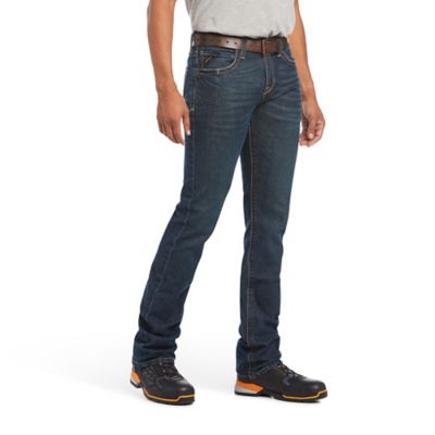 Image showing 0 th Ariat Men's Slim Fit Low-Rise Rebar M7 DuraStretch Edge Straight Leg Work Jeans