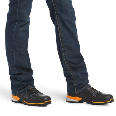 Image showing 3 th Ariat Men's Slim Fit Low-Rise Rebar M7 DuraStretch Edge Straight Leg Work Jeans