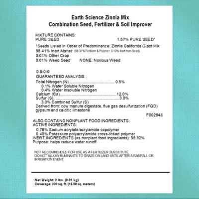 Image showing  Zinnia All-in-One Flower Mix with Seed, Plant Food, Soil Conditioners and Water Right Crystals