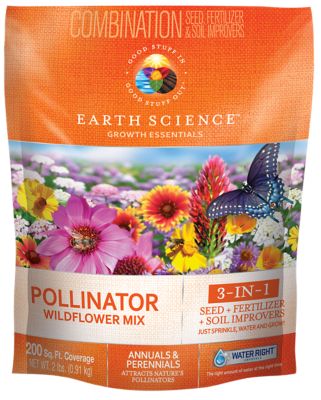 Earth Science Pollinator All-in-One Wildflower Mix with Seed, Plant Food, Soil Conditioners and Water Crystals As a result, I saw numerous butterflies and hummingbirds