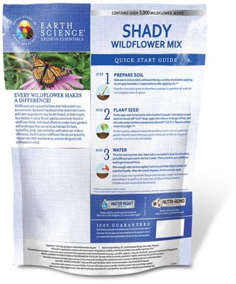 Image showing  Shady All-in-One Wildflower Mix with Seed, Plant Food, Soil Conditioners and Water Right Crystals
