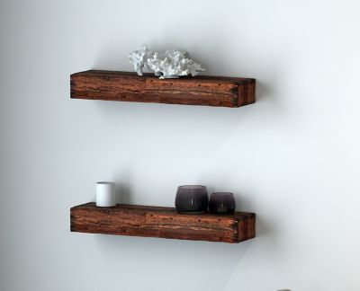 Details about   Floating Shelf with Drawer Wall Mounted Set of 2 Rustic Wood Wall Floating for 