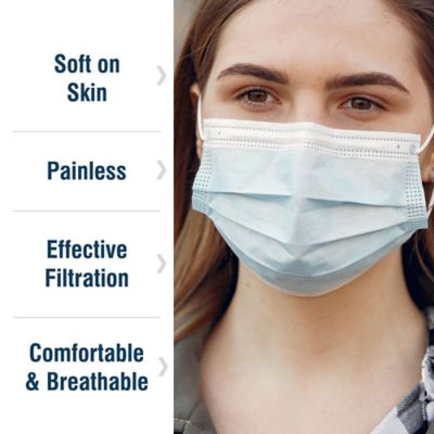 Image showing 4 th WeCare Disposable Protective Face Mask with Anti-Fog Nose Pad, Latex-Free