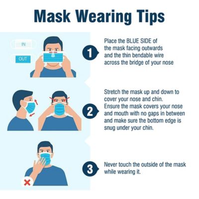 Image showing 7 th WeCare Disposable Protective Face Mask with Anti-Fog Nose Pad, Latex-Free