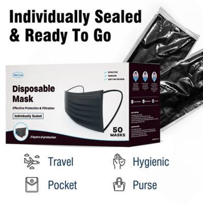 Image showing  Disposable Protective Face Mask with Anti-Fog Nose Pad, Latex-Free