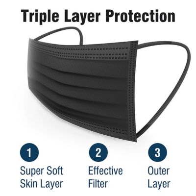 Image showing  Disposable Protective Face Mask with Anti-Fog Nose Pad, Latex-Free