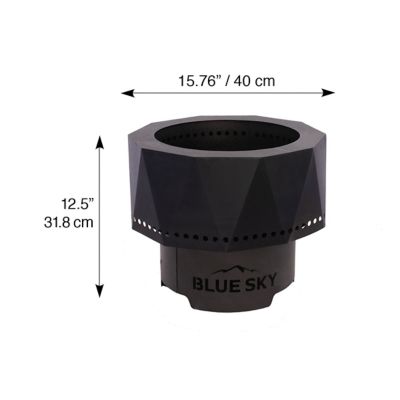 Image showing  15.76 in. The Ridge Portable High-Efficiency Wood Pellet Fire Pit, Black