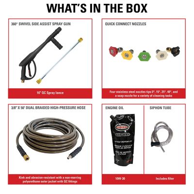 Image showing  3,500 PSI 4 GPM Gas Cold Water Industrial Series Pressure Washer, Honda GX270 Engine, 49-State