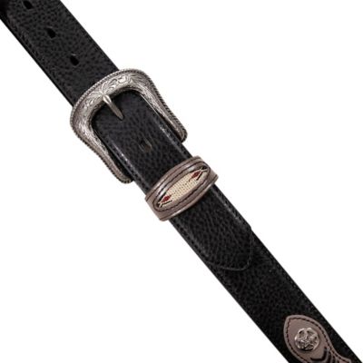 Image showing  Men's Leather Western Pebble Grain Belt, 1-3/8 in.