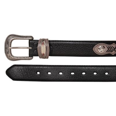 Image showing  Men's Leather Western Pebble Grain Belt, 1-3/8 in.
