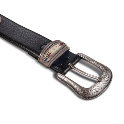 Image showing  Men's Leather Western Pebble Grain Belt, 1-3/8 in.