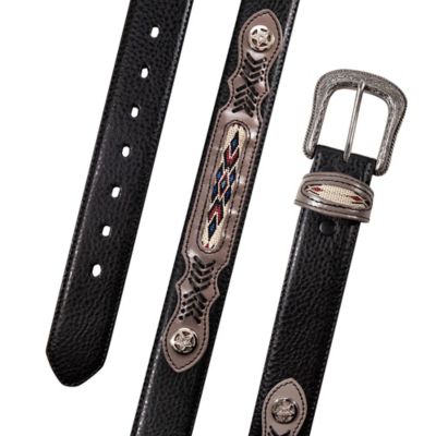 Image showing  Men's Leather Western Pebble Grain Belt, 1-3/8 in.