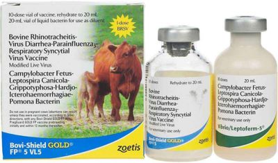 Zoetis Bovi-Shield Gold FP 5 L5 Cattle Vaccination, 10 Doses