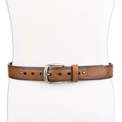 Image showing  Men's Synthetic Leather Casual Logo Patch Belt, 38 mm