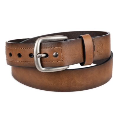 Dickies Men's Synthetic Leather Casual Logo Patch Belt, 38 mm