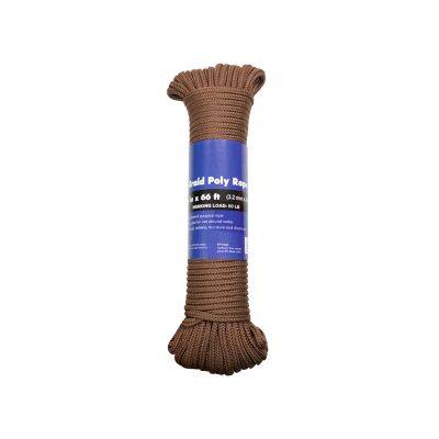 CORDA 1/8 in. x 66 ft. Diamond Braid Polypropylene General Purpose Rope,  Brown at Tractor Supply Co.