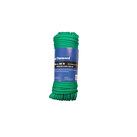 CORDA 1/8 in. x 50 ft. Braided Nylon Paracord Rope at Tractor