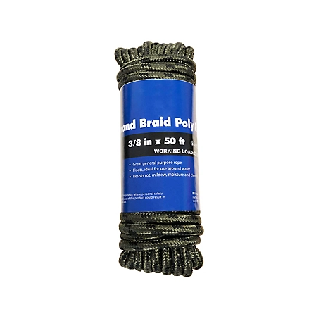 CORDA 3/8 in. x 50 ft. Diamond Braid Polypropylene General Purpose Rope, Green Camo