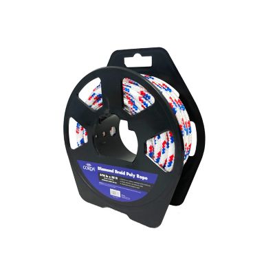 Image showing  5/16 in. x 35 ft. Multicolor Diamond Braid Polypropylene General Purpose Rope